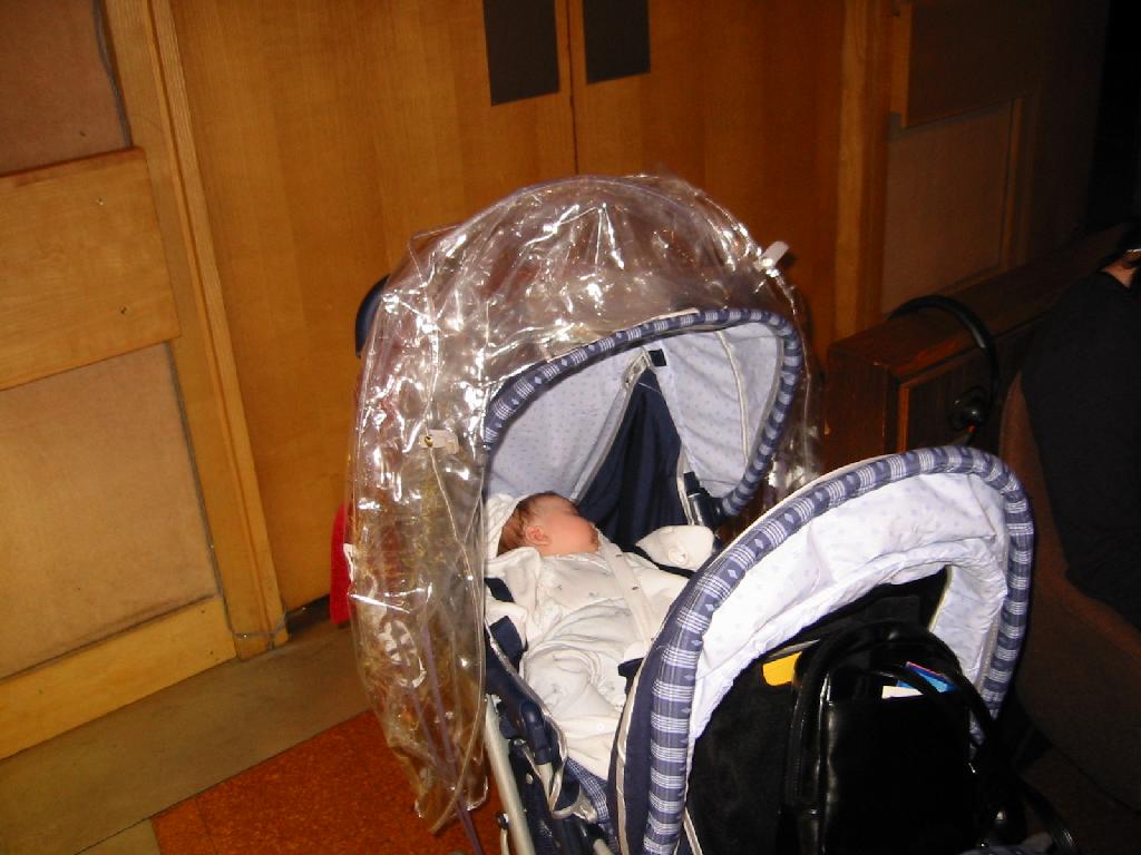 Baby sleeping at the conference room, 89 Kb